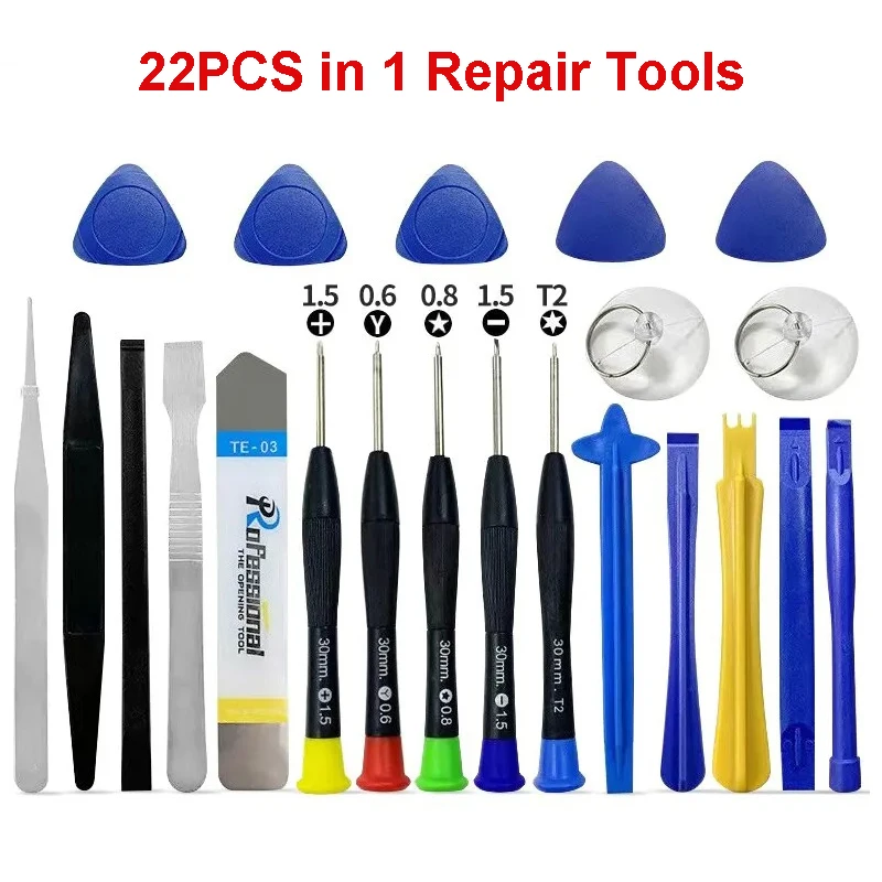 Electronics Repair Book - 22-in-1 Präzisions-Handy-Reparatur-Werkzeugset Schraubendreher-Set Multifunktionale Demontagewerkzeuge für