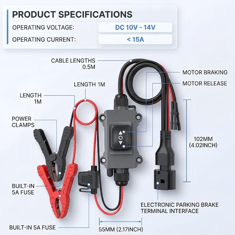Electronics Repair Garage - Professionelles 12V Auto-EPB-Bremssattel-Motor-Entriegelungswerkzeug Elektronisches Feststellbremsen-Reparaturwerkzeug für